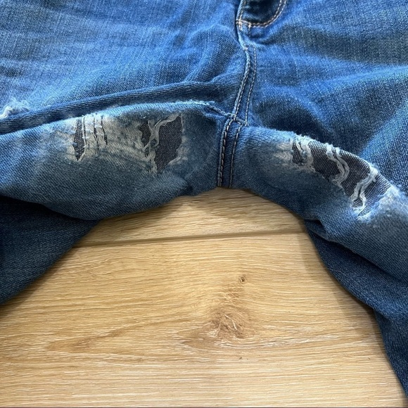 WAX jean distressed medium wash medium rise skinny jeans, size 9 - Picture 6 of 13